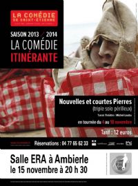 Spectacle la comédie itinérante. Le vendredi 15 novembre 2013 à Ambierle. Loire. 